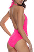 Luli Fama Candy Coated Deep V Cinched Buckle One Piece